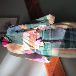 Lilka Anthropologie Size M/L Patchwork Robe Multicolor